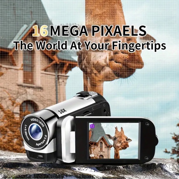 NEW HD Digital Camera with 16x Zoom - Handheld Video Recorder for Home - Picture 7 of 9